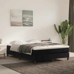 vidaXL Taschenfederkernmatratze Schwarz 140x200x20 cm Samt