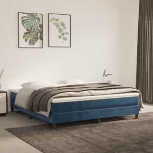 Vidaxl - Taschenfederkernmatratze Dunkelblau 160x200x20 cm Samt