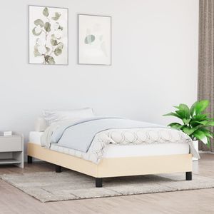 vidaXL - Bedframe - zonder - matras - 80x200 - cm - stof - crèmekleurig
