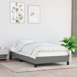 vidaXL Bettgestell ohne Matratze Dunkelgrau 90x190 cm Stoff