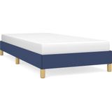 vidaXL Bettgestell ohne Matratze Blau 100x200 cm Stoff