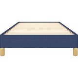 vidaXL Bettgestell ohne Matratze Blau 100x200 cm Stoff
