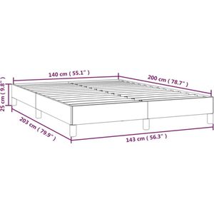 VidaXL Bedframe Stof Taupe 140x200 cm