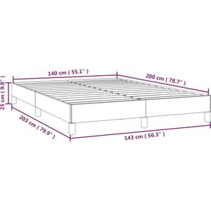 VidaXL Bedframe Stof Blauw 140x200 cm