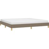 VidaXL Bedframe Stof Taupe 200x200 cm