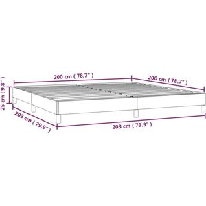 VidaXL Bedframe Stof Taupe 200x200 cm