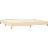 vidaXL Bettgestell ohne Matratze Creme 200x200 cm Stoff