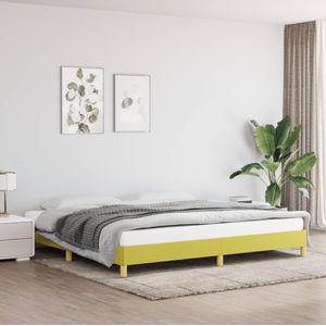 vidaXL Bettgestell ohne Matratze Grün 200x200 cm Stoff