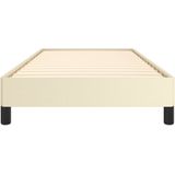 vidaXL Bettgestell Creme 90x200 cm Kunstleder