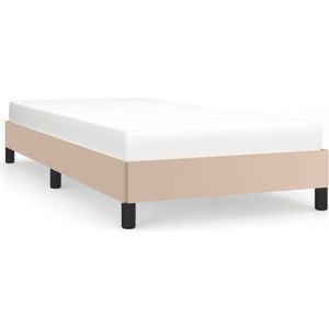 vidaXL - Bedframe - kunstleer - cappuccinokleurig - 100x200 - cm