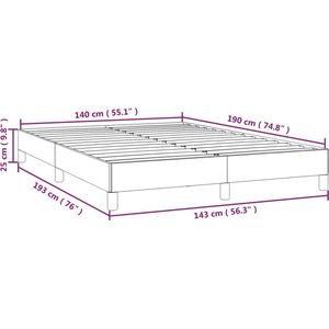 vidaXL-Bedframe-kunstleer-zwart-140x190-cm