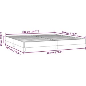 vidaXL Bettgestell Schwarz 200x200 cm Kunstleder