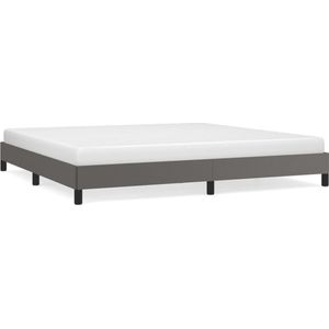 vidaXL Bettgestell Grau 200x200 cm Kunstleder