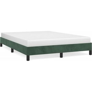 vidaXL-Bedframe-fluweel-donkergroen-140x190-cm