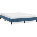 VidaXL Bedframe Fluweel Donkerblauw 140x190 cm