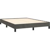 vidaXL Bedframe fluweel donkergrijs 140x200 cm