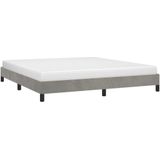 vidaXL-Bedframe-fluweel-lichtgrijs-160x200-cm