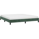 VidaXL Bedframe Fluweel Donkergroen 160x200 cm