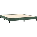 VidaXL Bedframe Fluweel Donkergroen 160x200 cm