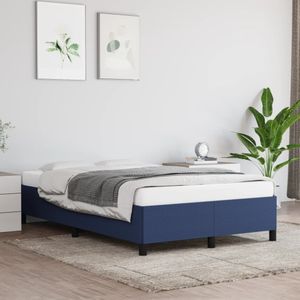 vidaXL Bettgestell ohne Matratze Blau 120x200 cm Stoff