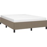 vidaXL Bedframe zonder matras stof taupe 140x190 cm