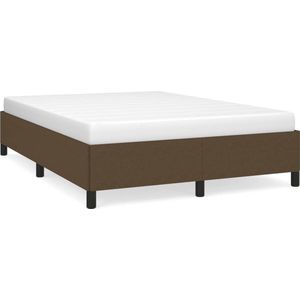 vidaXL Bedframe stof donkerbruin 140x200 cm