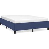 vidaXL Bettgestell ohne Matratze Blau 140x200 cm Stoff