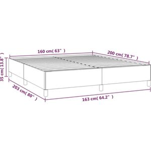 vidaXL Bettgestell ohne Matratze Schwarz 160x200 cm Stoff