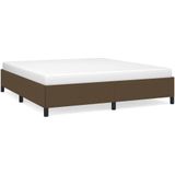 vidaXL Bedframe stof donkerbruin 180x200 cm