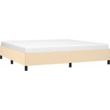 vidaXL Bettgestell ohne Matratze Creme 200x200 cm Stoff