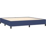 vidaXL Bedframe zonder matras stof blauw 200x200 cm