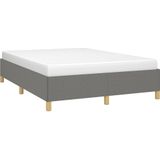 Vidaxl - Bettgestell ohne Matratze Dunkelgrau 140x200 cm Stoff