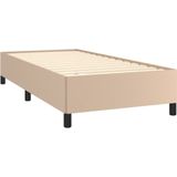 vidaXL Bettgestell Cappuccino-Braun 90x200 cm Kunstleder