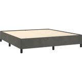 vidaXL Bettgestell ohne Matratze Dunkelgrau 160x200 cm Samt