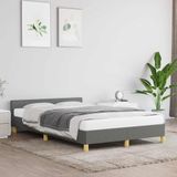 Vidaxl - Bettgestell ohne Matratze Dunkelgrau 120x200 cm Stoff