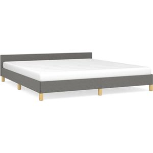 Vidaxl - Bettgestell ohne Matratze Dunkelgrau 180x200 cm Stoff