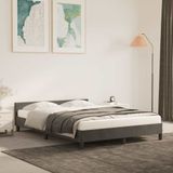 Vidaxl - Bettgestell ohne Matratze Dunkelgrau 140x190 cm Samt
