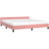 VidaXL-Bedframe-met-hoofdeinde-fluweel-roze-160x200-cm