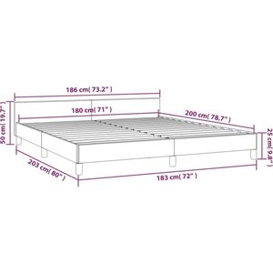 VidaXL Bedframe Hoofdeinde Fluweel Donkergroen 180x200 cm