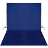 vidaXL Achtergrond chromakey 500x300 cm katoen blauw
