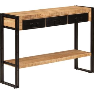 vidaXL - Wandtafel - Antieke Stijl - Massief Mangohout - 3 Lades