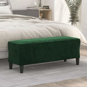 Sitzbank Dunkelgrün 100x35x41 cm Samt Vidaxl