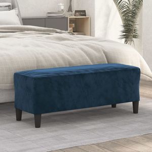 vidaXL Sitzbank Blau 100x35x41 cm Samt