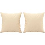 Zierkissen 2 Stk. Creme 40x40 cm Stoff Vidaxl