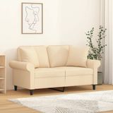Zierkissen 2 Stk. Creme 40x40 cm Stoff Vidaxl