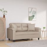 vidaXL-Sierkussens-2-st-40x40-cm-microvezelstof-crèmekleurig