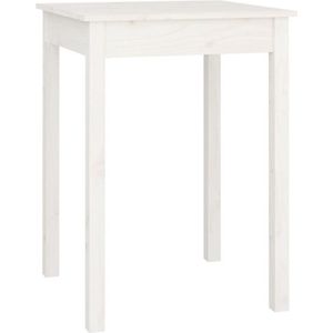 vidaXL - Eettafel - Wit - Massief Grenenhout