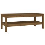 VidaXL Salontafel 110x50x40 cm Massief Grenenhout Honingbruin