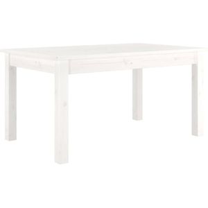 vidaXL Couchtisch Weiß 80x50x40 cm Massivholz Kiefer