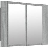 VidaXL-Spiegelkast-LED-60x12x45-cm-bewerkt-hout-grij - onoma-eiken